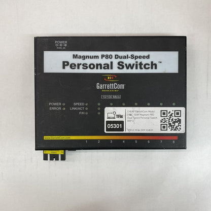 5x GarrettCom P80FSSC-i 8-Port Industrial 10/100 Ethernet Fiber Switches