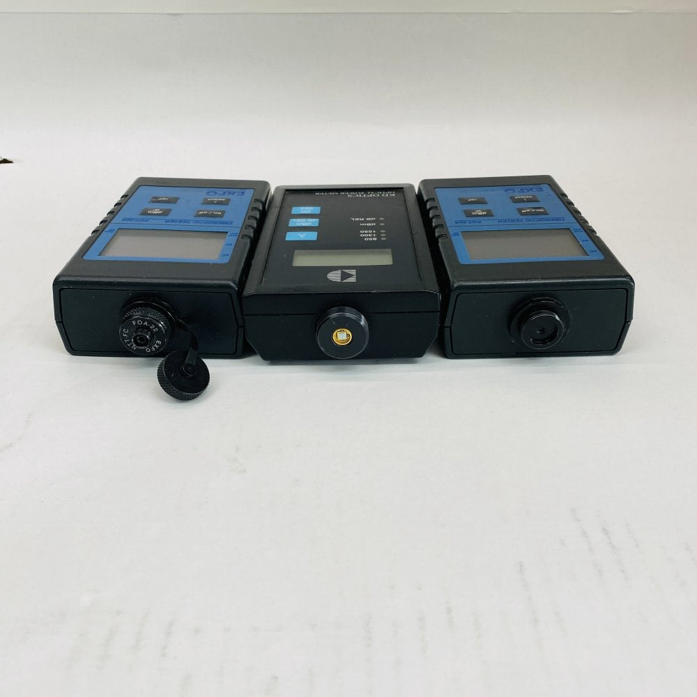 2x EXFO FOT-20A 1x KD Optics PM 23 Fiber Optic Power Meters Testing Tools