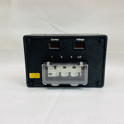 Siemens 3-Way RCBO Power Distribution Box with Volt Amp Meters