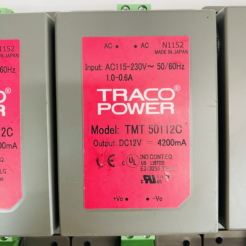 8x Traco Power TMT 50112C 50W 112VAC/12VDC Industrial AC/DC Power Modules