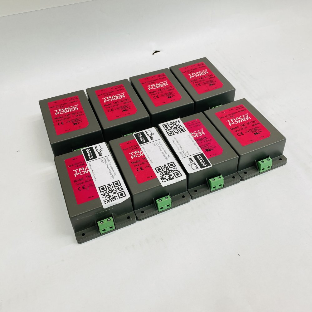 8x Traco Power TMT 50112C 50W 112VAC/12VDC Industrial AC/DC Power Modules