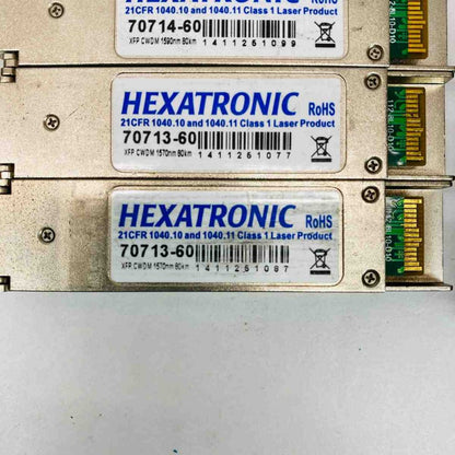 15x Hexatronic 707 15-60 XFP CWDM 1610nm 80km 10Gbps Optical Transceivers