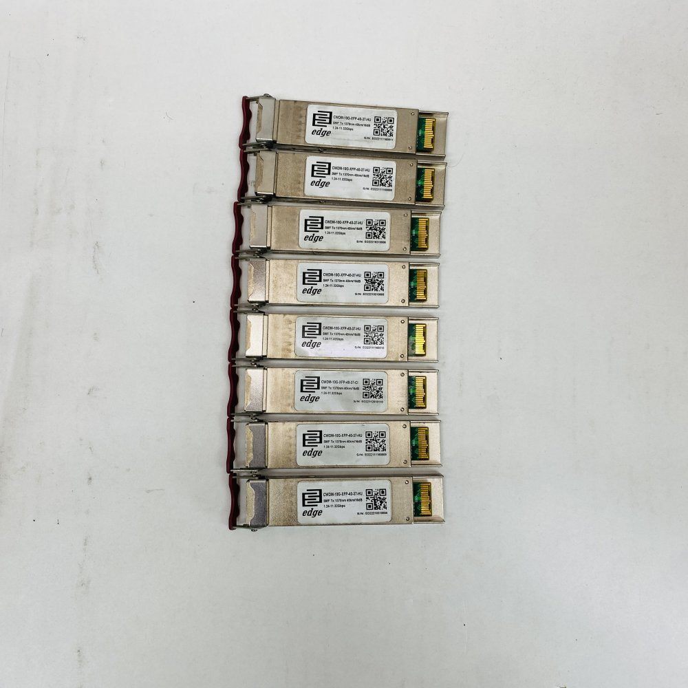 8x Edge-Core CWDM-10G-XFP-40-37-HU 1370nm 10G XFP 40km SMF Transceivers