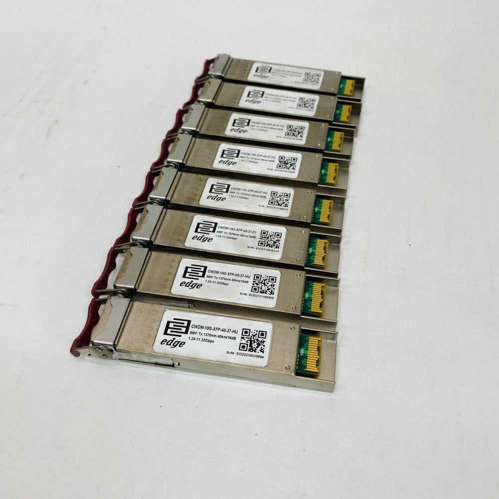 8x Edge-Core CWDM-10G-XFP-40-37-HU 1370nm 10G XFP 40km SMF Transceivers