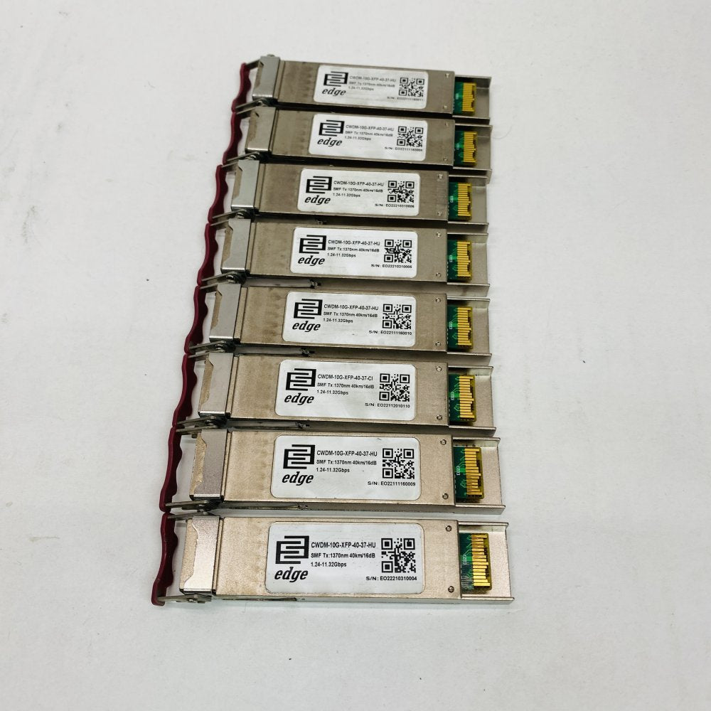 8x Edge-Core CWDM-10G-XFP-40-37-HU 1370nm 10G XFP 40km SMF Transceivers