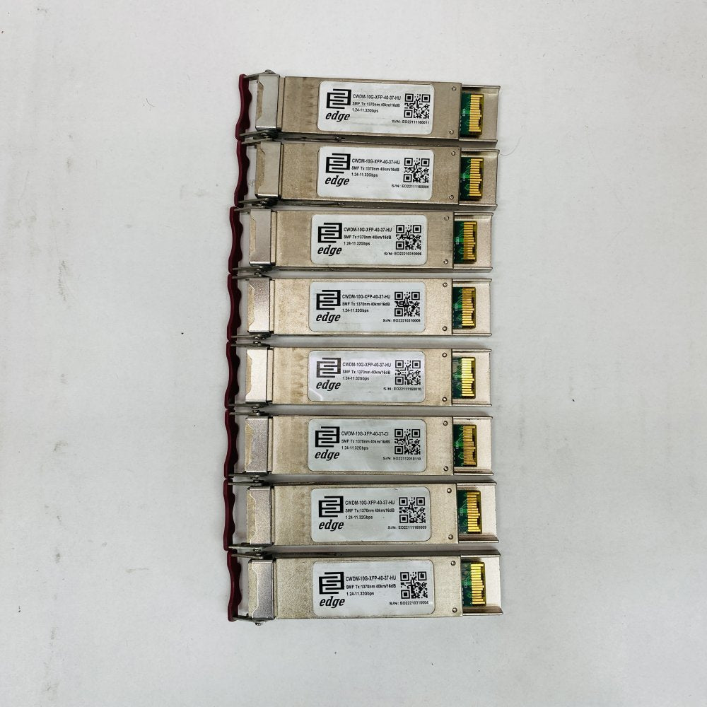 8x Edge-Core CWDM-10G-XFP-40-37-HU 1370nm 10G XFP 40km SMF Transceivers