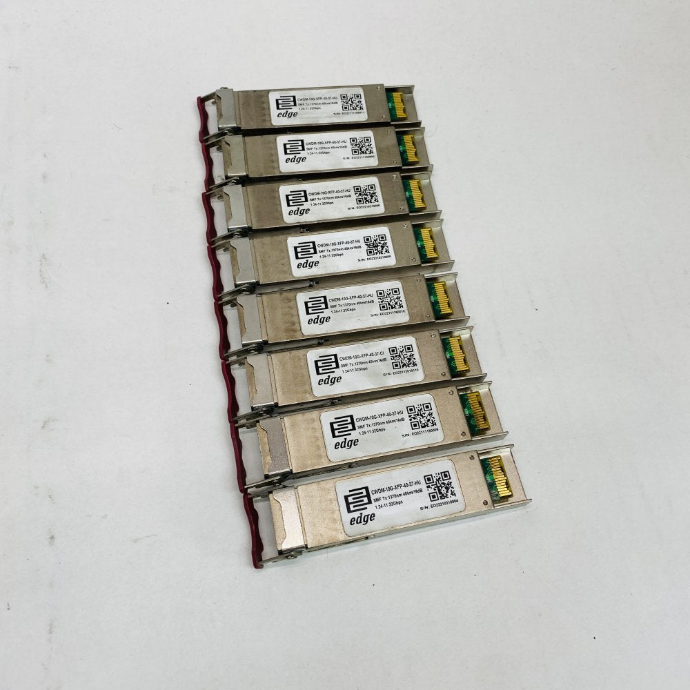 8x Edge-Core CWDM-10G-XFP-40-37-HU 1370nm 10G XFP 40km SMF Transceivers