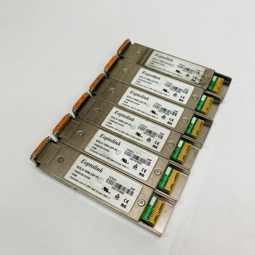 6x Eoptolink EOLX-1696-23F-PL 1370nm 10G CWDM XFP 23dB SMF Transceivers