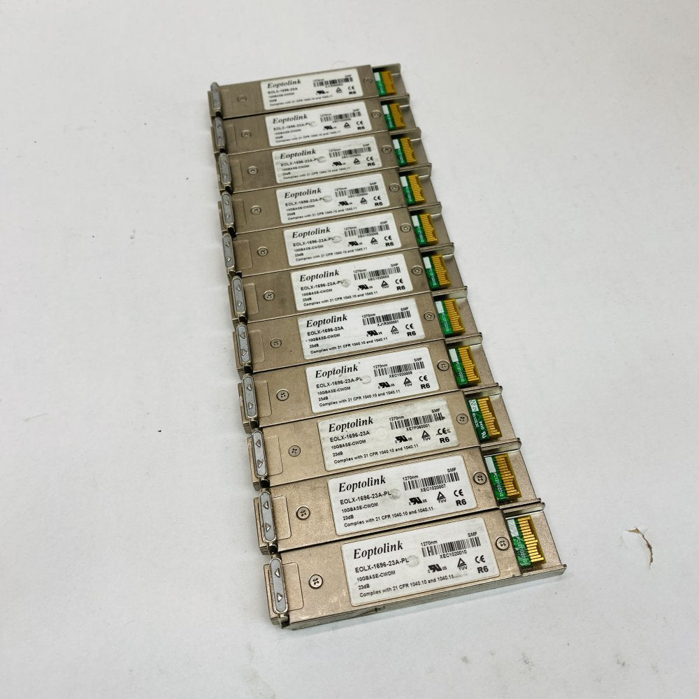 11x Eoptolink EOLX-1696-23A-PL 1270nm 10G CWDM XFP SMF 23dB Transceivers