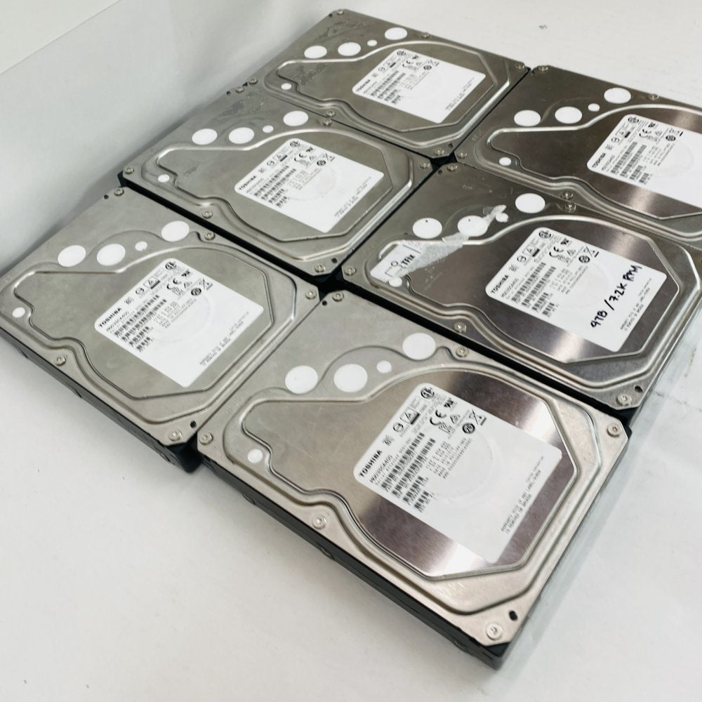 6 x Toshiba 4TB 7200RPM SAS 3.5" Hard Drive Storage 64MB Cache 12Gb/s