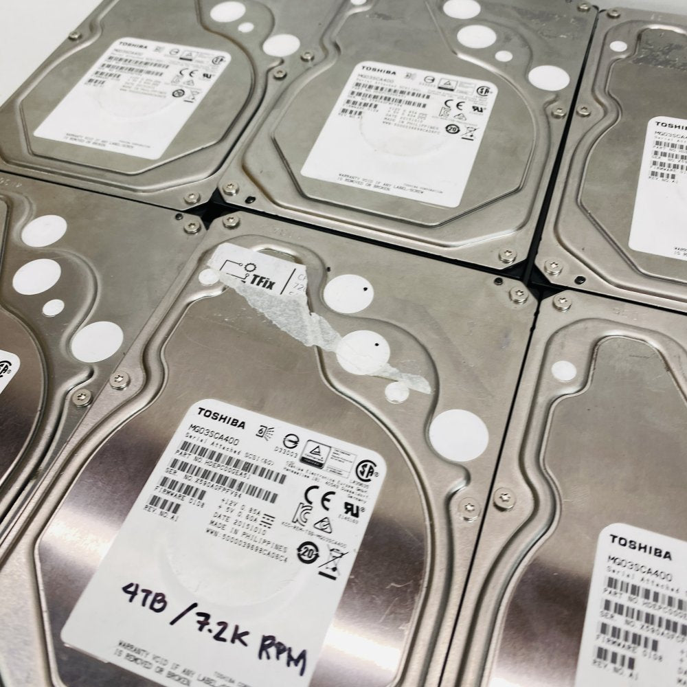 6 x Toshiba 4TB 7200RPM SAS 3.5" Hard Drive Storage 64MB Cache 12Gb/s