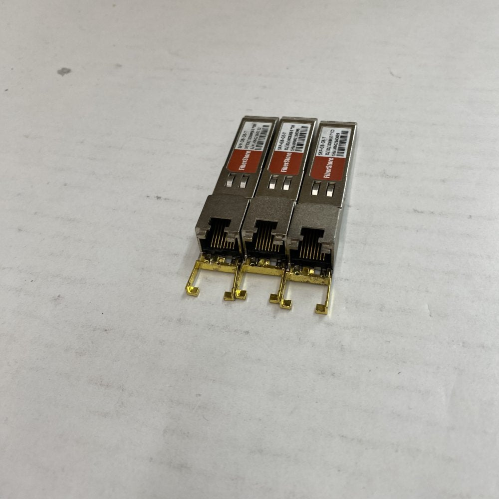 3 x Gigabit Ethernet Copper SFP Transceiver FiberStore SFP-GB-GE-T RJ45 100m