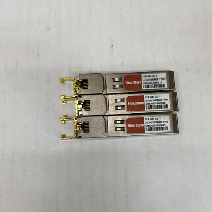 3 x Gigabit Ethernet Copper SFP Transceiver FiberStore SFP-GB-GE-T RJ45 100m