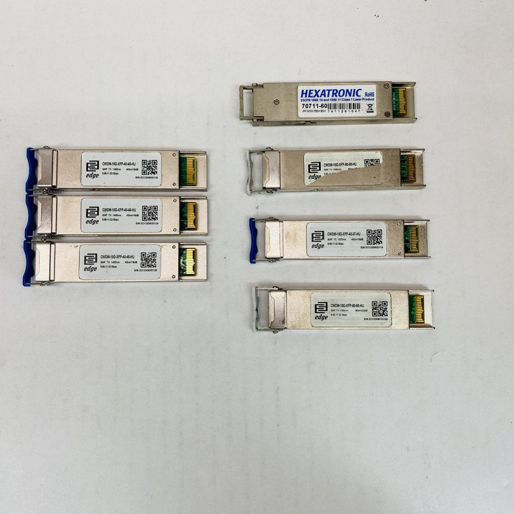 CWDM 10G XFP Modules Edge-Core Hexatronic 40km 80km SMF Fiber Optics