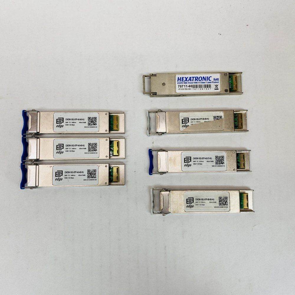CWDM 10G XFP Modules Edge-Core Hexatronic 40km 80km SMF Fiber Optics