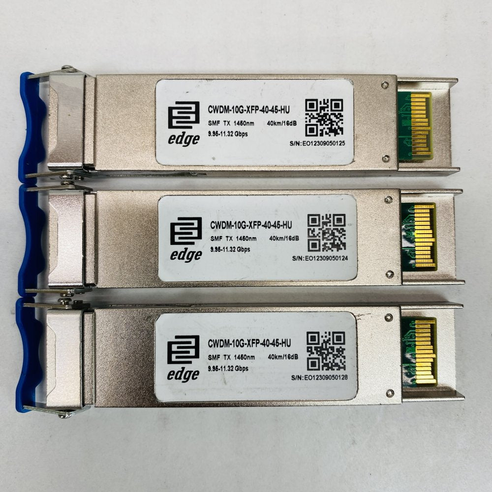 CWDM 10G XFP Modules Edge-Core Hexatronic 40km 80km SMF Fiber Optics