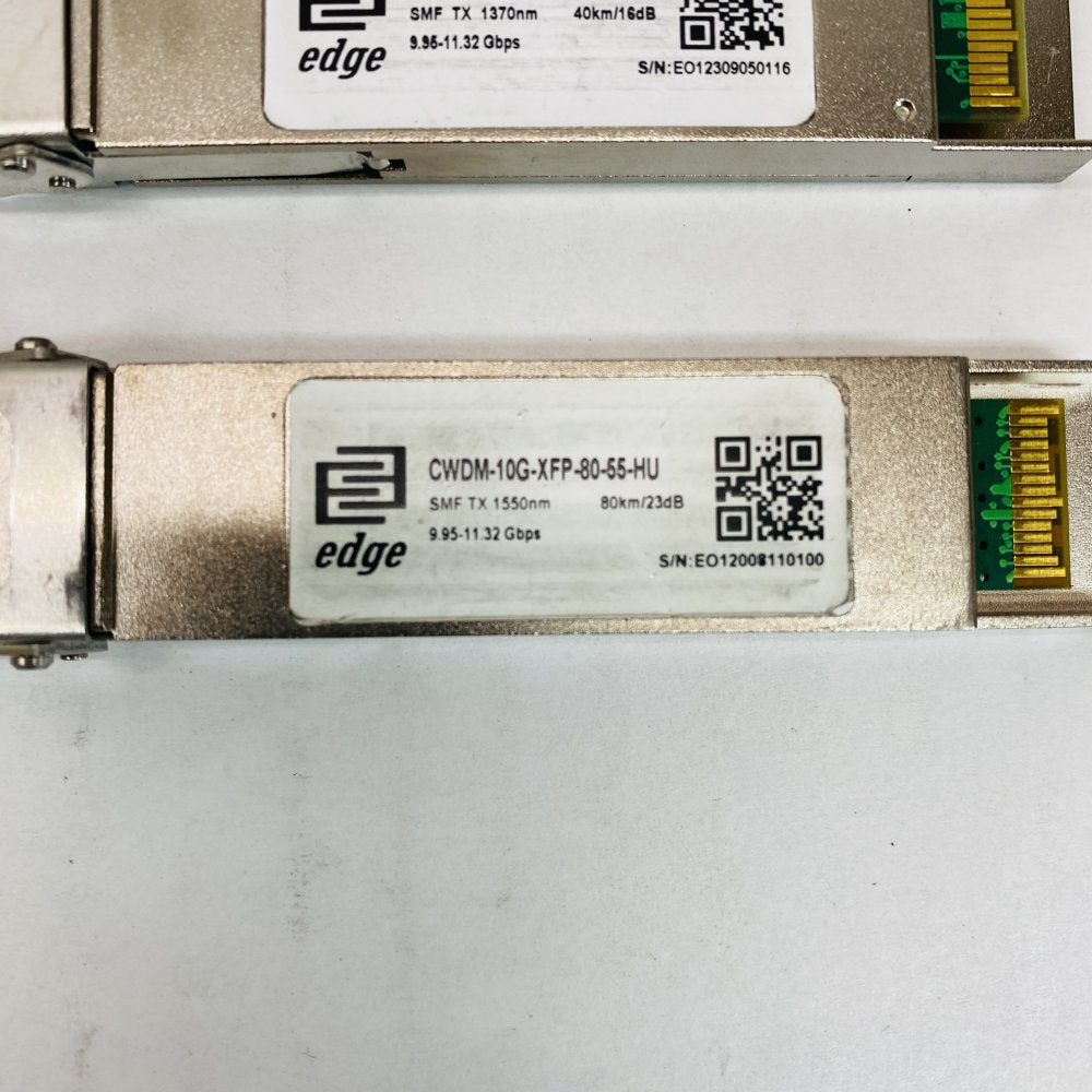 CWDM 10G XFP Modules Edge-Core Hexatronic 40km 80km SMF Fiber Optics