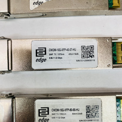 CWDM 10G XFP Modules Edge-Core Hexatronic 40km 80km SMF Fiber Optics