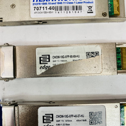 CWDM 10G XFP Modules Edge-Core Hexatronic 40km 80km SMF Fiber Optics