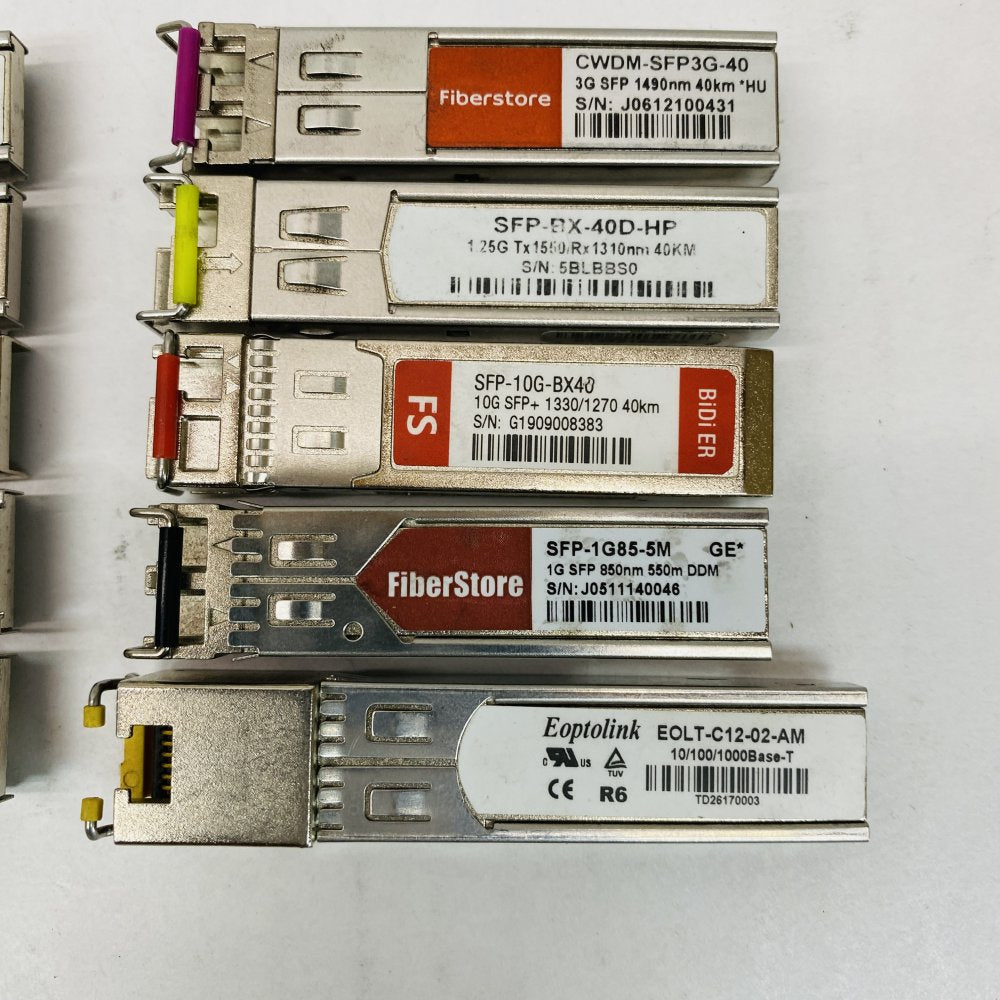 FiberStore Eoptolink Optical Copper Fiber Transceivers SFP SFP+ Lot 10
