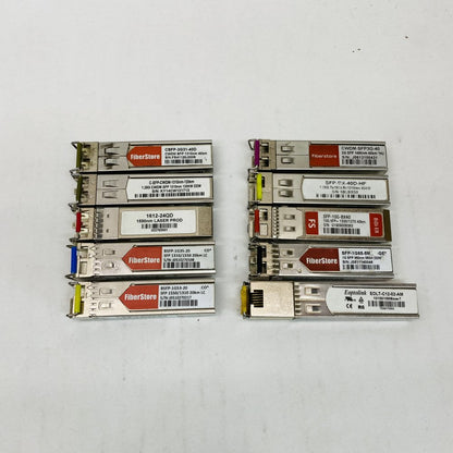 FiberStore Eoptolink Optical Copper Fiber Transceivers SFP SFP+ Lot 10
