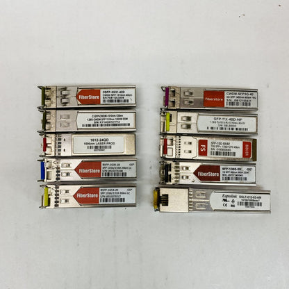 FiberStore Eoptolink Optical Copper Fiber Transceivers SFP SFP+ Lot 10