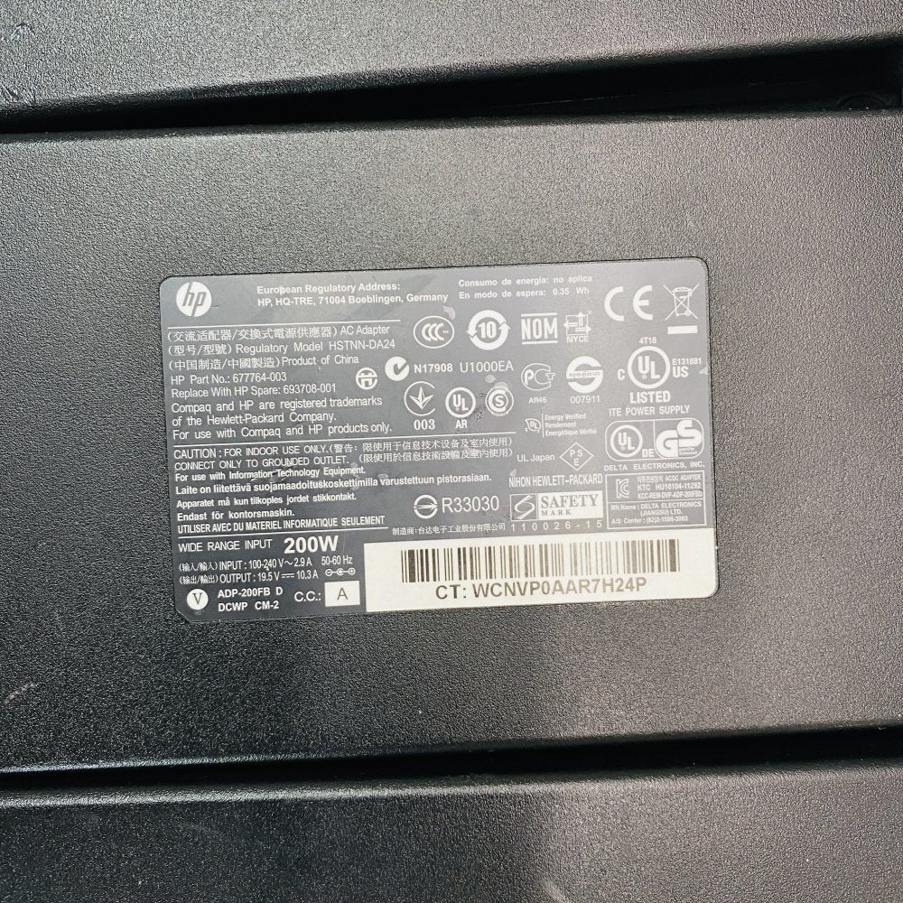 Professional HP 200W AC Adapter Set HSTNN-DA24 CA24 19.5V 10.3A Black