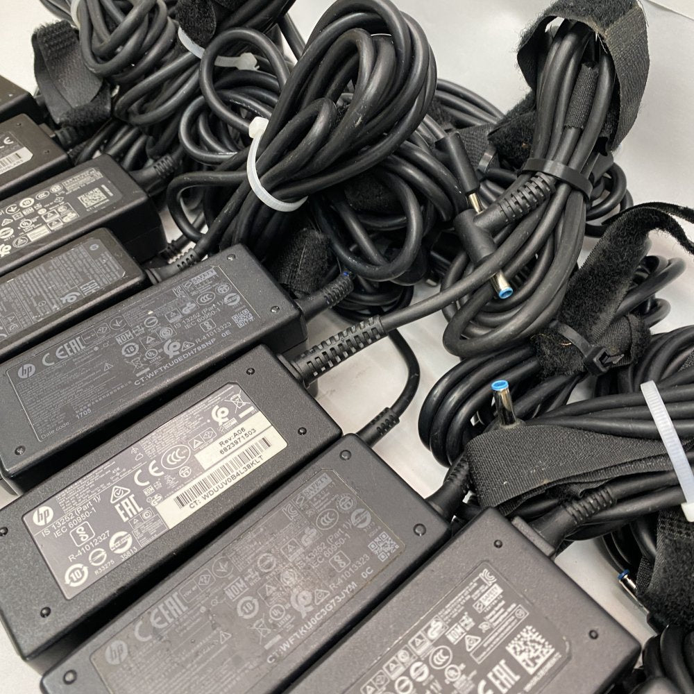Bulk Lot of 25x Genuine HP 45W Laptop Chargers (Blue Tip, 19.5V 2.31A)