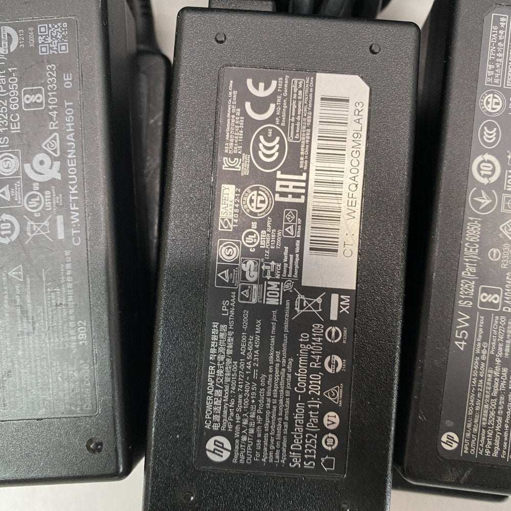 Bulk Lot of 25x Genuine HP 45W Laptop Chargers (Blue Tip, 19.5V 2.31A)