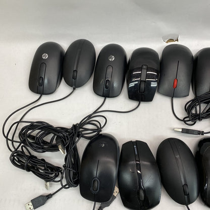 Ergonomic USB Optical Mice 1200 DPI Unbranded Bulk Pack of 18 Varied Colors