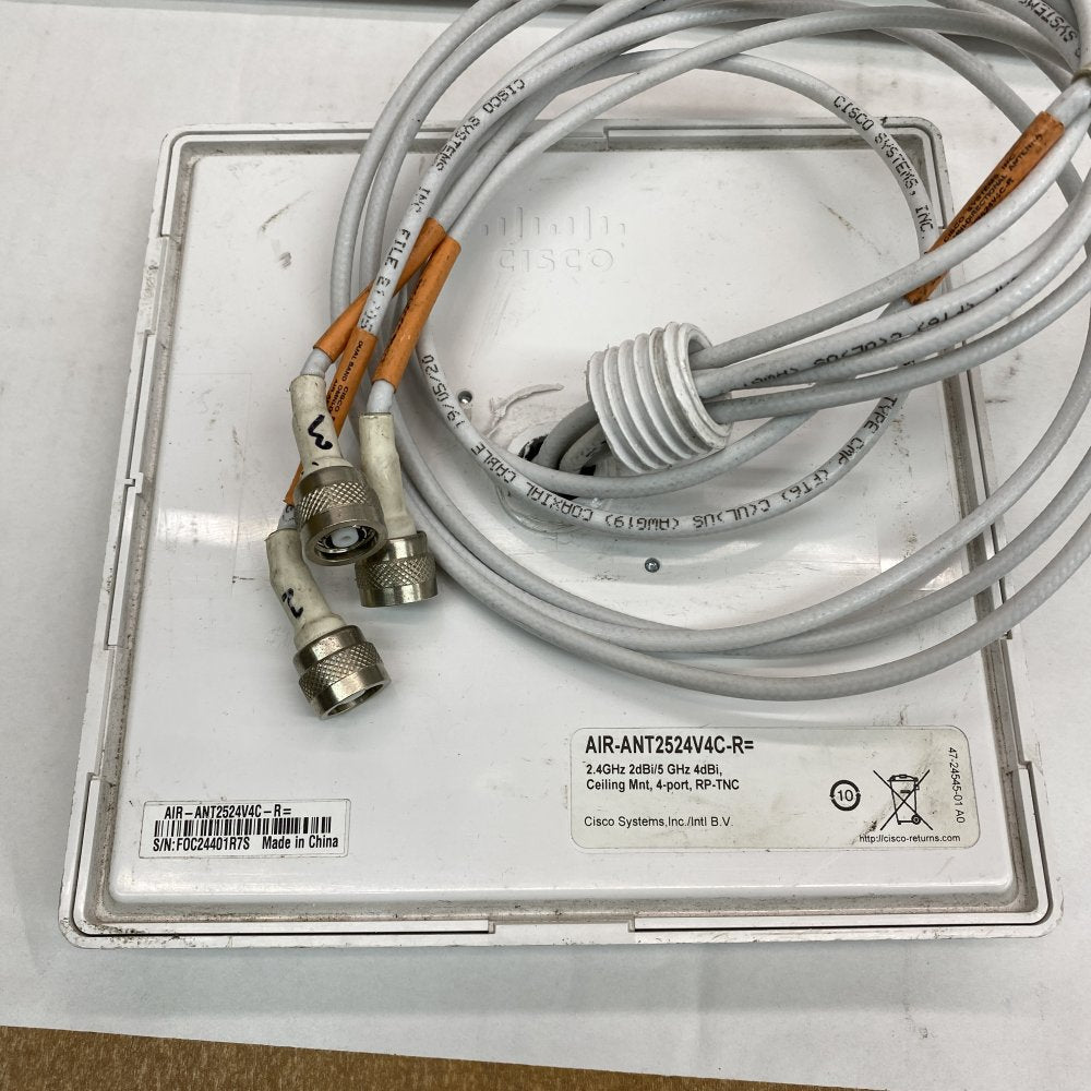 5x Cisco AIR‑ANT2524V4C‑R Dual‑Band Ceiling Mount Antennas RP‑TNC