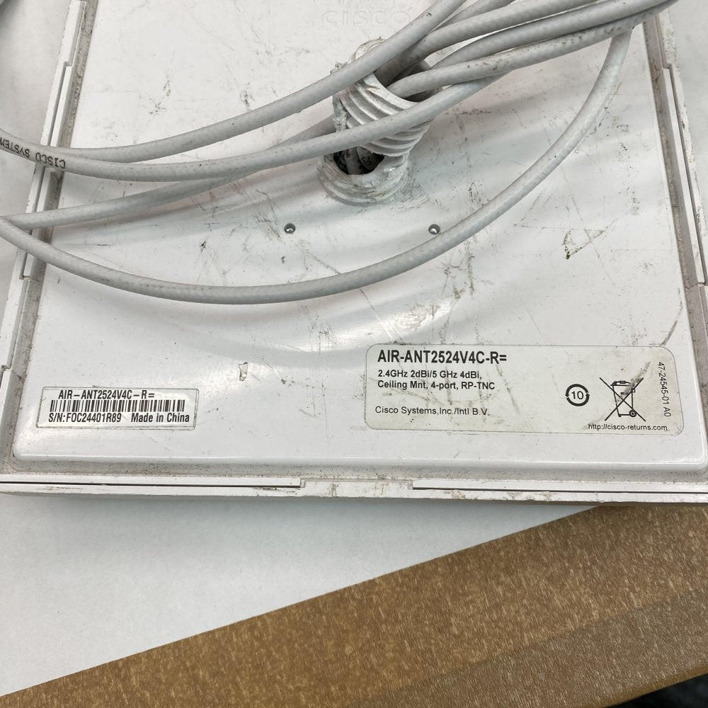 5x Cisco AIR‑ANT2524V4C‑R Dual‑Band Ceiling Mount Antennas RP‑TNC