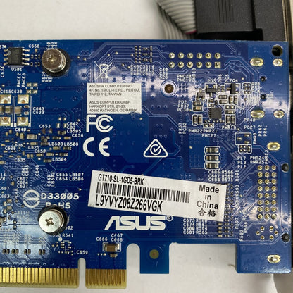 Lot of 2 × ASUS GT710‑SL‑1GD5 1 GB GDDR5 Fanless GT 710 PCIe Graphics Cards