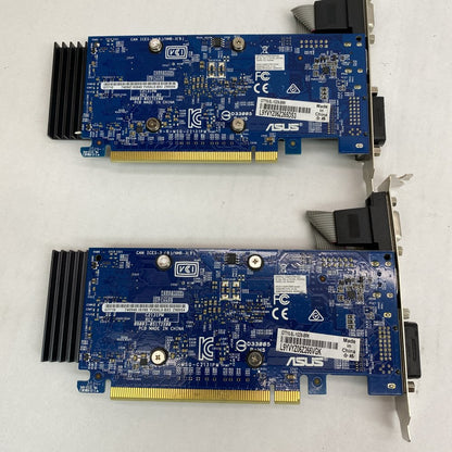 Lot of 2 × ASUS GT710‑SL‑1GD5 1 GB GDDR5 Fanless GT 710 PCIe Graphics Cards