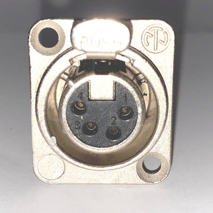 Neutrik NC4FD-LX Female 4 Pin XLR Chassis Panel Mount - Bundle of 20