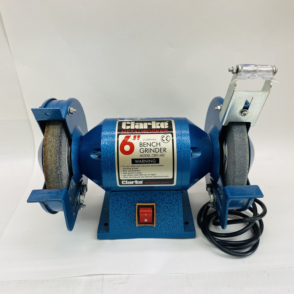 Clarke CBG 6RZ 6" (150mm) Bench Grinder 240V Twin Wheel UK Plug