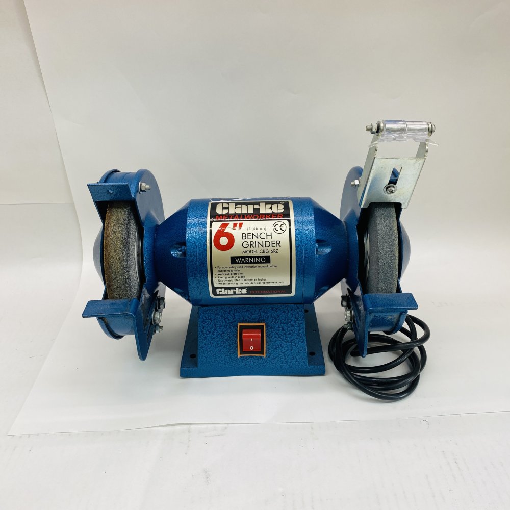 Clarke CBG 6RZ 6" (150mm) Bench Grinder 240V Twin Wheel UK Plug