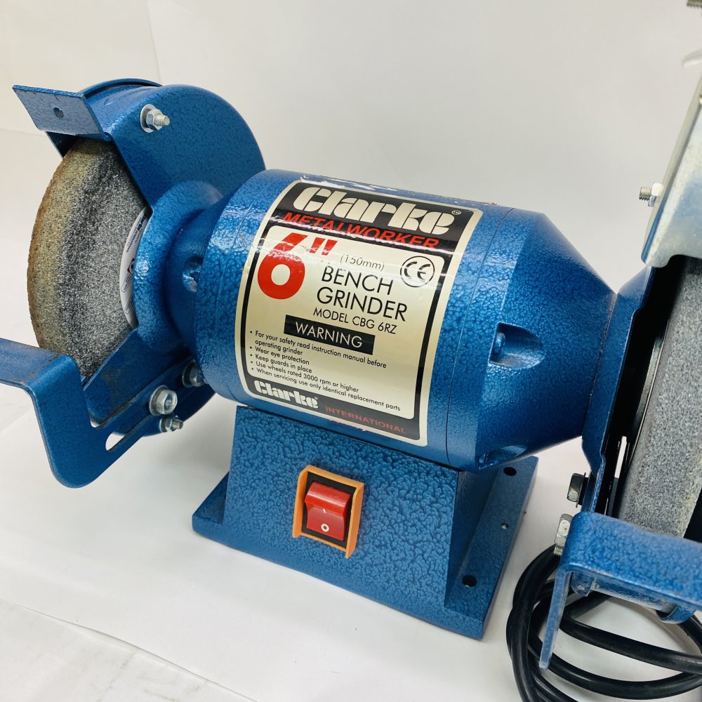 Clarke CBG 6RZ 6" (150mm) Bench Grinder 240V Twin Wheel UK Plug