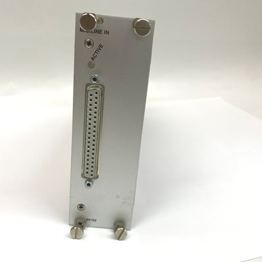 Lawo 941/52 Mic‑Line Input Module – Broadcast Grade