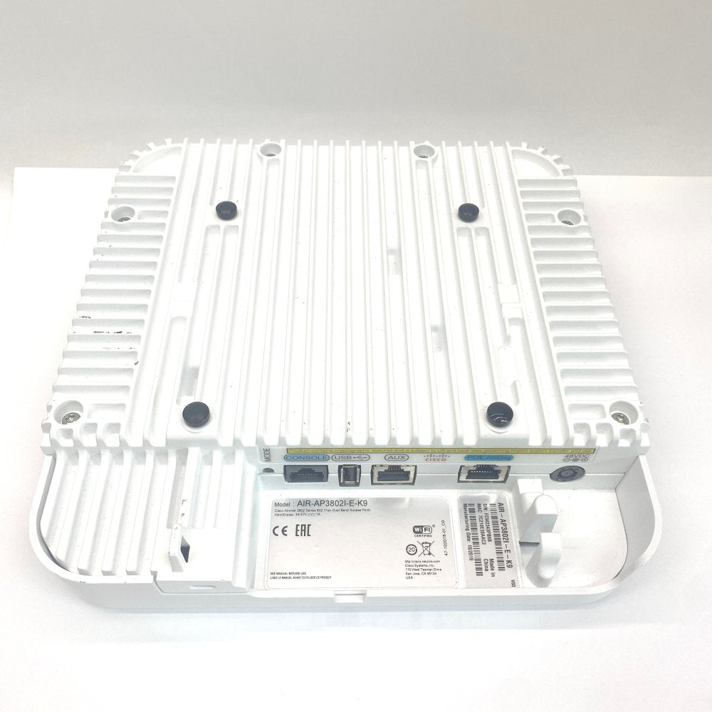 Cisco AIR‑AP3802I‑E‑K9 Dual‑Band 802.11ac Wave 2 Access Point (Used)