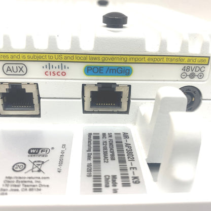 Cisco AIR‑AP3802I‑E‑K9 Dual‑Band 802.11ac Wave 2 Access Point (Used)