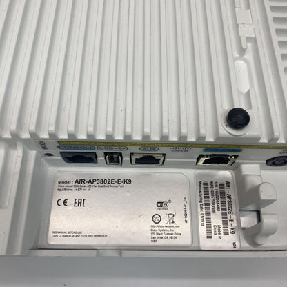 Cisco Aironet AIR-AP3802E-E-K9 Dual-Band 802.11ac Wave 2 AP + 4 Antennas