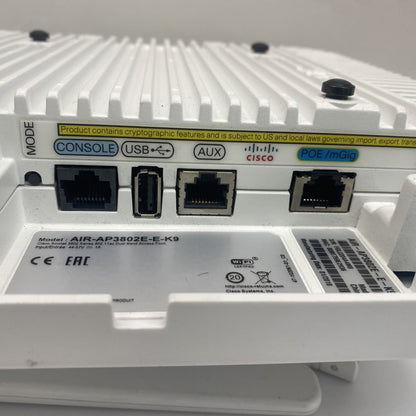 Cisco Aironet AIR-AP3802E-E-K9 Dual-Band 802.11ac Wave 2 AP + 4 Antennas