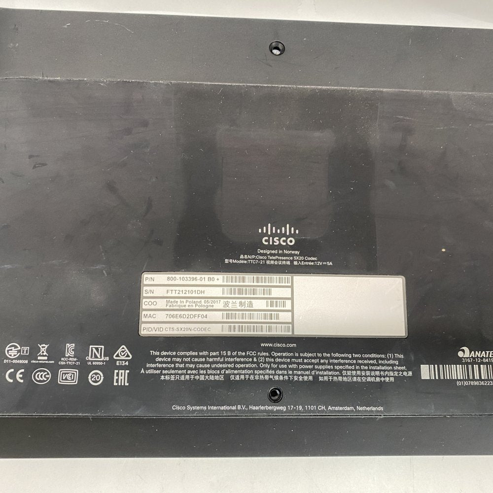 Cisco SX20 Codec + TelePresence Touch x3 + CYP HDMI Extender