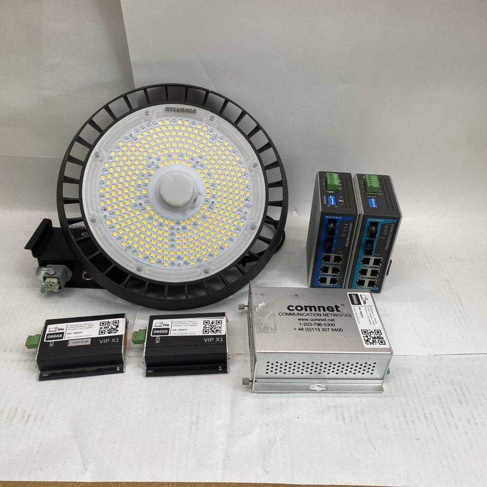 Industrial Lot – Moxa & Comnet Switches + Bosch Encoders + LED Highbay