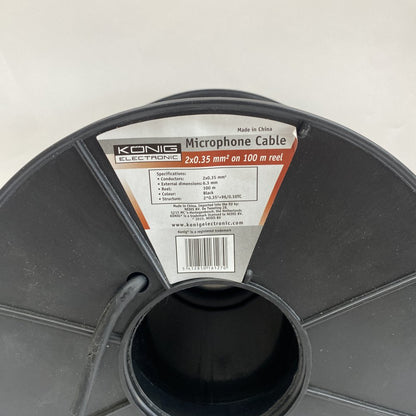 König Electronic KN-MC002R 100 m Reel Microphone Cable 2 × 0.35 mm² Brand New