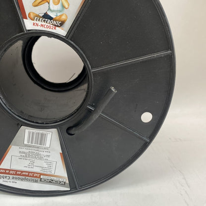 König Electronic KN-MC002R 100m Pro Microphone Cable Audio Reel New