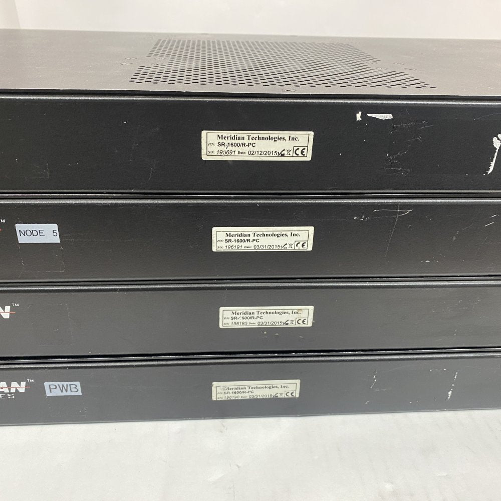 Lot of 4x Meridian SR-1600 1U Hot-Swap Rack Servers Ethernet 1080p