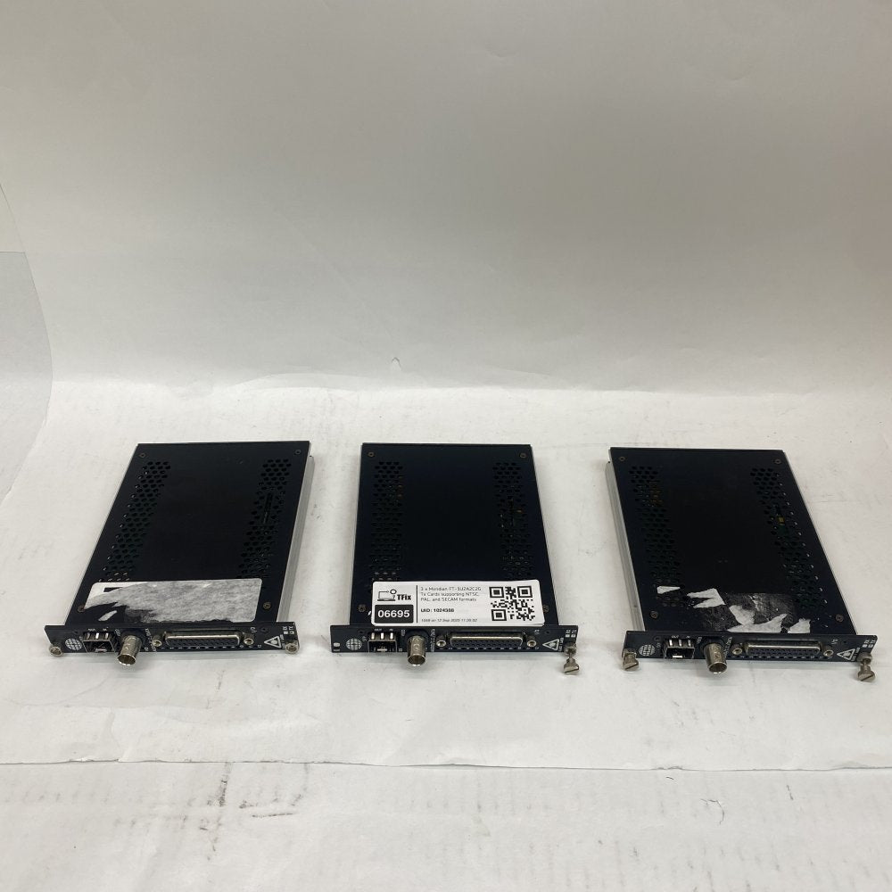 3 x Broadcast Tx Cards NTSC PAL SECAM Compatible Meridian FT-1U2A2C2G