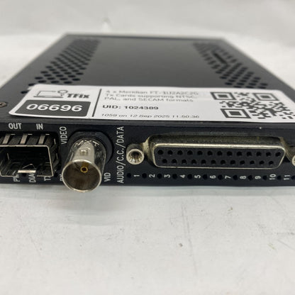 4 x Meridian FT-1U2A2C2G Tx Cards supporting NTSC, PAL, and SECAM formats